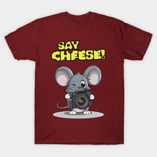 Say Cheese! – A Cute Mouse Photographer T-Shirt